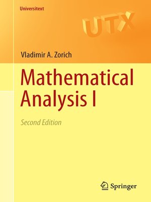 cover image of Mathematical Analysis I